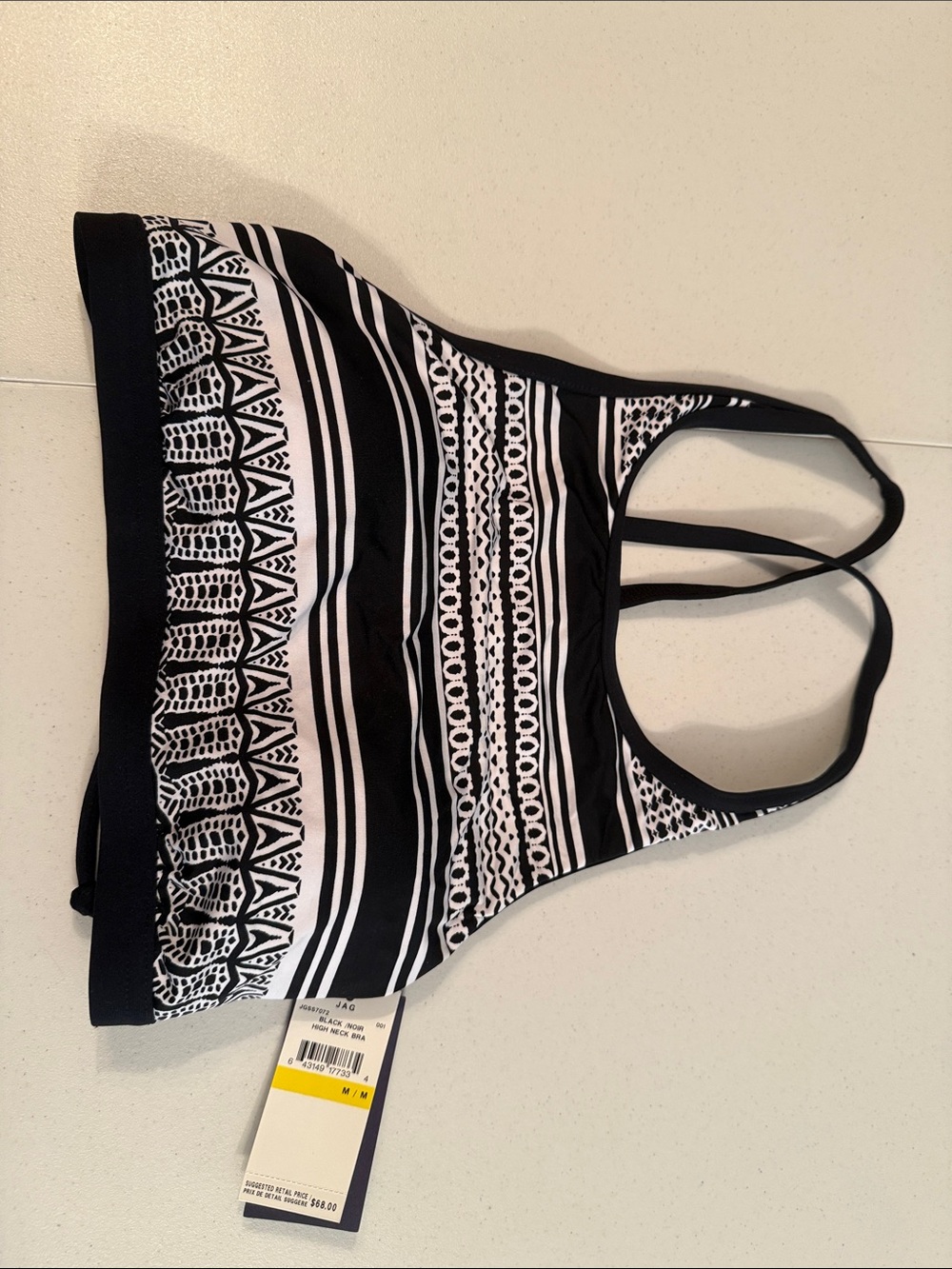 Jag Black and White Women's Swim Top